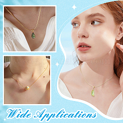 12 шт. 1 мм латунная круглая змейка цепочка регулируемые слайдеры ожерелья&nbsp;NJEW-NB0001-31