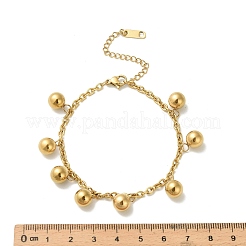 Браслеты с подвесками из нержавеющей стали 304&nbsp;BJEW-C110-04G