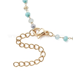 Изготовление браслета из цепочек с гранеными стеклянными бусинами-ронделями ручной работы.&nbsp;AJEW-JB01584