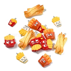 15 шт. 5 цвета непрозрачные подвески из смолы&nbsp;RESI-YW0005-64