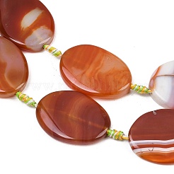 Натуральные полосатые агатовые бусы&nbsp;G-P605-L02-08