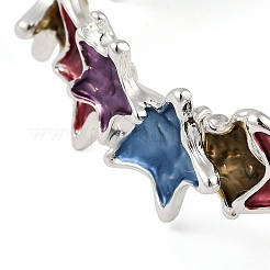 Сплав эмалевые звенья эластичные браслеты&nbsp;BJEW-B100-02