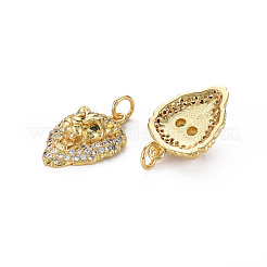 Латунные микропаве прозрачные подвески с фианитом&nbsp;ZIRC-N039-202-NF