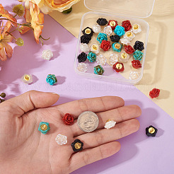 40 шт. двухцветные пластиковые пуговицы с тремя отверстиями&nbsp;FIND-TA0008-23