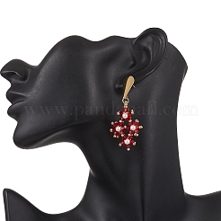 Серьги стекло болтающийся&nbsp;EJEW-MZ00626-01