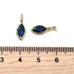 Подвески из латуни и стекла в форме конского глаза&nbsp;KK-C134-18G