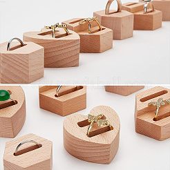 6 шт. 3 стиля деревянных подставок для колец&nbsp;RDIS-OC0001-04