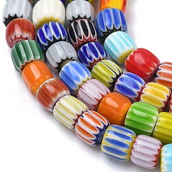 Бусины в форме шеврона из стекла миллефиори ручной работы&nbsp;LAMP-Z019-02A