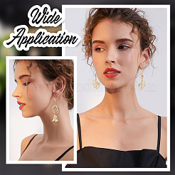 5 пара крючков для сережек из латуни с микропаве из кубического циркония в форме листа&nbsp;KK-BBC0005-19