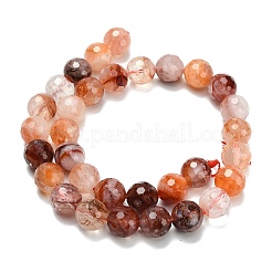 Нити бусин из натурального красного гематоидного кварца/железистого кварца класса А&nbsp;G-L642-F03-12mm