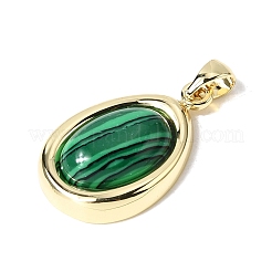 Синтетического малахита подвески&nbsp;KK-L267-01G-02