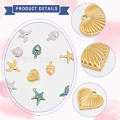 15 шт. 15 стиля подвески из нержавеющей стали 304 STAS-CA0001-97