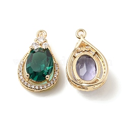 Латунь с подвесками из стекла k9 и стразами&nbsp;KK-C024-36KCG