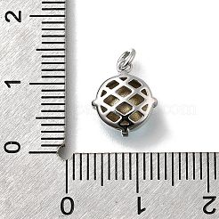 Плоская круглая латунь со стеклянными подвесками&nbsp;KK-G525-01P-02