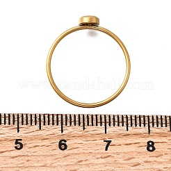 Оправы для колец из нержавеющей стали 304 со стразами&nbsp;STAS-H237-01B-G