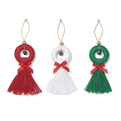 3 шт. плетеные хлопковые нити кисточки подвески украшения&nbsp;HJEW-JM03789
