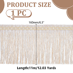 Лента с кисточками из полиэстера&nbsp;OCOR-WH0078-404A