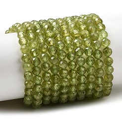 Природный перидот бисер нитей&nbsp;G-P603-C-4mm-01