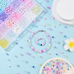 Круглые акриловые бусины своими руками наборы для изготовления бижутерии DIY-YW0011-64