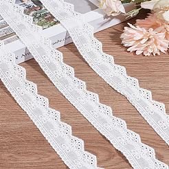 5 ярд хлопкового кружева с бантом и ажурным цветком&nbsp;OCOR-LP0001-17