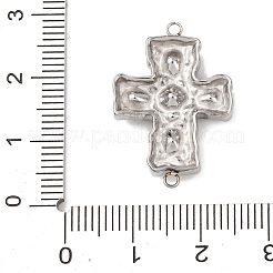 Шармы-соединители из нержавеющей стали 304 с паве из кубического циркония&nbsp;STAS-P421-03P