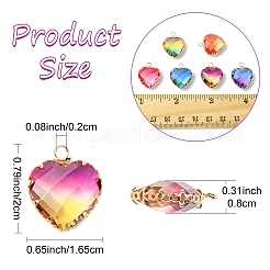 3шт стеклянные подвески k9&nbsp;GLAA-YW0004-39A