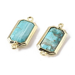 Окрашенный натуральный говлит граненый прямоугольник соединительные подвески&nbsp;G-H323-04G-02