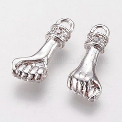 Латунные микро проложить кубического циркония подвески&nbsp;ZIRC-G133-02P-A