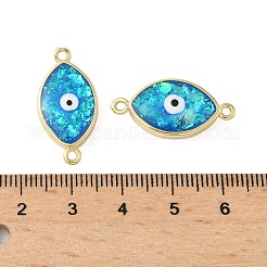 Латунные синтетические опаловые подвески-коннекторы от сглаза&nbsp;G-P579-01B-G