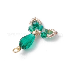 Прозрачные стеклянные подвески&nbsp;PALLOY-MZ00725-02