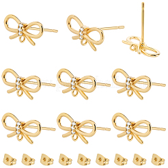 10 шт. латунные серьги-гвоздики&nbsp;KK-BBC0022-25