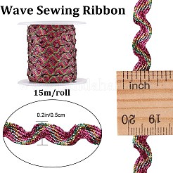 1 шт. блестящие волнистые полиэстеровые ленты&nbsp;OCOR-GF0003-01B