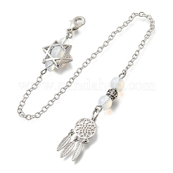 Круглые смешанные драгоценные камни биолокационные маятники&nbsp;G-M447-07P