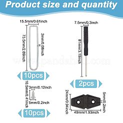 10 комплект кронштейнов для фоторамки из железа и пластика&nbsp;ODIS-GO0001-04B