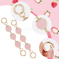 2 шт. удлинители ручек для сумок из сплава с эмалью в виде клубники&nbsp;FIND-WR0006-43B