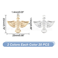 40шт 2 цвета латунные подвески&nbsp;KK-AR0003-32