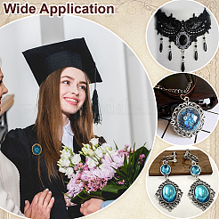 10 шт. винтажная тибетская брошь из сплава кабошон безель оправа&nbsp;FIND-PH0027-80