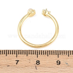 Открытые кольца-манжеты из нержавеющей стали 304 с микропаве из кубического циркония&nbsp;LS-RJEW-P175-04G