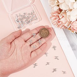 40 шт. 2 стиля кабошонов из цинкового сплава со стразами&nbsp;FIND-CP0002-11