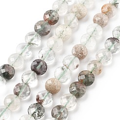 Натуральный зеленый lodolite кварц бисер пряди&nbsp;G-C179-A19-02