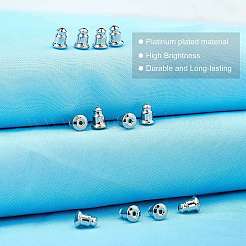 8 пара латунных гаек для ушей/задних частей сережек&nbsp;KK-CN0001-06A