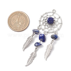 Подвески-ловцы снов из натурального лазурита&nbsp;PALLOY-MZ00709-03