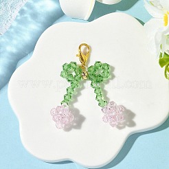 3 шт. подвески из австрийского хрусталя с имитацией вишневого стекла&nbsp;HJEW-JM04058