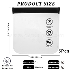 Герметичные пакеты для туалетных принадлежностей с герметичным покрытием eva top AJEW-WH0348-52
