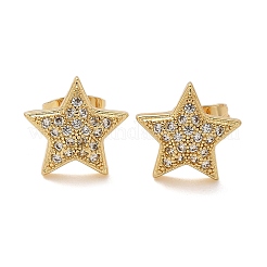 Серьги-гвоздики из циркония&nbsp;EJEW-D305-21G-01