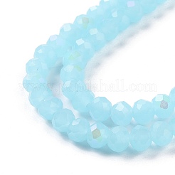 Стеклянные бусины с гальваническим покрытием &nbsp;EGLA-A034-J10mm-L06