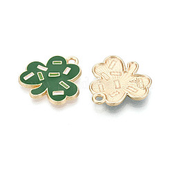 Подвески из сплава с эмалью ко дню святого патрика&nbsp;ENAM-T024-39A-G