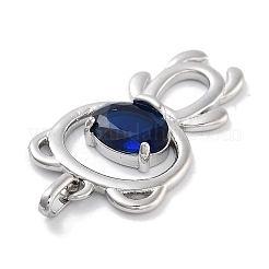 Стеклянные подвески из латуни с покрытием стойки&nbsp;KK-Z071-46P-02