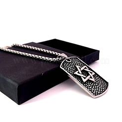 Винтажные ожерелья из нержавеющей стали со звездой Давида для мужчин и женщин&nbsp;KT8820