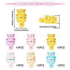 Кабошоны из смолы 30шт 6 цветов&nbsp;RESI-TA0003-80